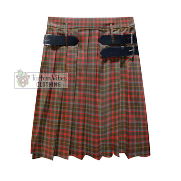 MacIntosh Hunting Weathered Tartan Men's Pleated Skirt - Fashion Casual Retro Scottish Kilt Style
