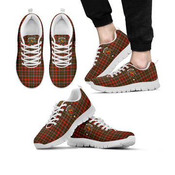 MacIntosh Hunting Weathered Tartan Sneakers with Family Crest
