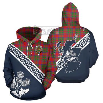 Tartan Vibes Clothing MacIntosh (McIntosh) Tartan Hoodie Featuring Thistle and Scotland Map