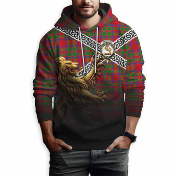 Tartan Vibes Clothing MacIntosh (McIntosh) Crest Tartan Hoodie with Golden Lion Emblem Celtic Style