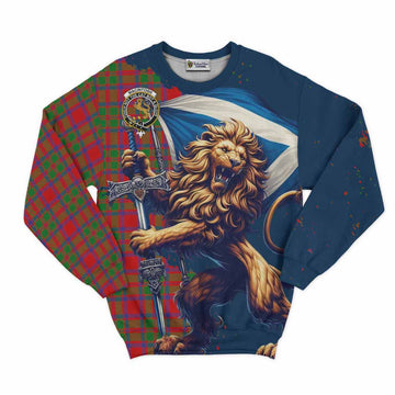 MacIntosh (McIntosh) Tartan Family Crest Sweatshirt with Scottish Majestic Lion Unisex - Tartan Vibes Clothing