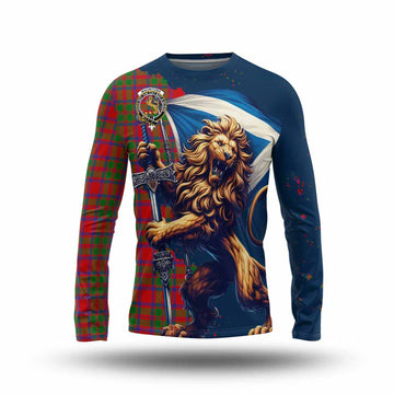 MacIntosh (McIntosh) Tartan Family Crest Long Sleeve T-Shirt with Scottish Majestic Lion Unisex - Tartan Vibes Clothing