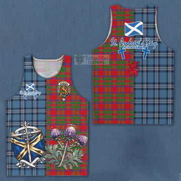 MacIntosh (McIntosh) Tartan Men's Tank Top Happy St. Andrew's Day Half Tartan Style Men - Tartan Vibes Clothing