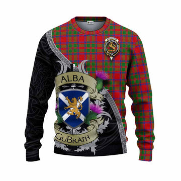 Tartan Vibes Clothing MacIntosh (McIntosh) Tartan Family Crest Knitted Sweater Lion Rampant Royal Thistle Shield Celtic Inspired