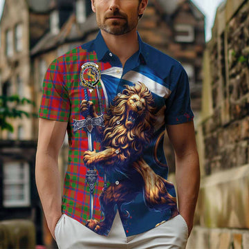 MacIntosh (McIntosh) Tartan Family Crest Hawaiian Shirt with Scottish Majestic Lion Kid - Tartan Vibes Clothing
