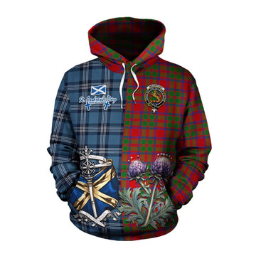 MacIntosh (McIntosh) Tartan Cotton Hoodie Happy St. Andrew's Day Half Tartan Style Pullover Hoodie XS - Tartan Vibes Clothing