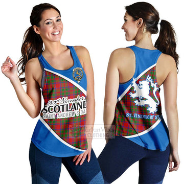 Tartan Vibes Clothing MacIntosh (McIntosh) Family Crest Tartan Women's Racerback Tanks Celebrate Saint Andrew's Day in Style