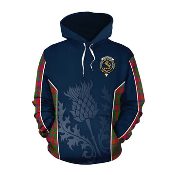 Tartan Vibes Clothing MacIntosh (McIntosh) Tartan Cotton Hoodie with Family Crest and Scottish Thistle Vibes Sport Style