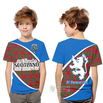 Tartan Vibes Clothing MacIntosh (McIntosh) Family Crest Tartan Kid T-Shirt Celebrate Saint Andrew's Day in Style