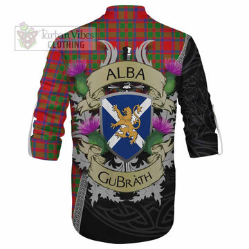 Tartan Vibes Clothing MacIntosh (McIntosh) Tartan Family Crest Ghillie Kilt Shirt Lion Rampant Royal Thistle Shield Celtic Inspired