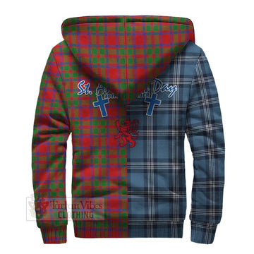 MacIntosh (McIntosh) Tartan Sherpa Hoodie Happy St. Andrew's Day Half Tartan Style - Tartan Vibes Clothing
