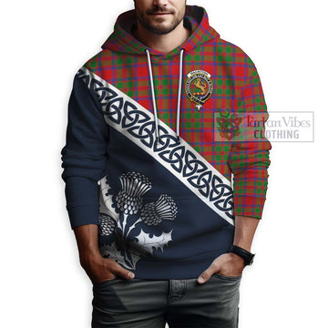 Tartan Vibes Clothing MacIntosh (McIntosh) Tartan Hoodie Featuring Thistle and Scotland Map