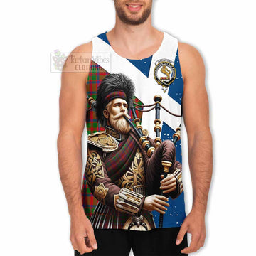 MacIntosh (McIntosh) Tartan Men's Tank Top with Family Crest Scottish Bagpiper Vibes - Tartan Vibes Clothing