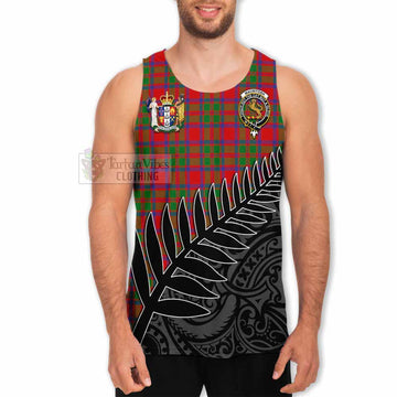 MacIntosh (McIntosh) Crest Tartan Men's Tank Top with New Zealand Silver Fern Half Style - Tartan Vibes Clothing