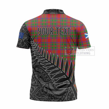 MacIntosh (McIntosh) Crest Tartan Zipper Polo Shirt with New Zealand Silver Fern Half Style - Tartan Vibes Clothing