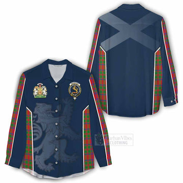 MacIntosh (McIntosh) Tartan Women's Casual Shirt with Family Crest and Lion Rampant Vibes Sport Style - Tartan Vibes Clothing