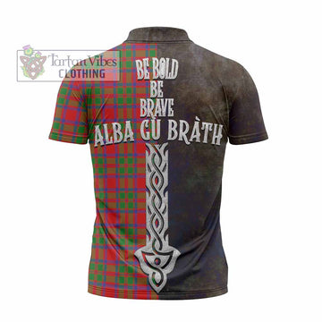 Tartan Vibes Clothing MacIntosh (McIntosh) Tartan Family Crest Zipper Polo Shirt Alba Gu Brath Be Brave Lion Ancient Style