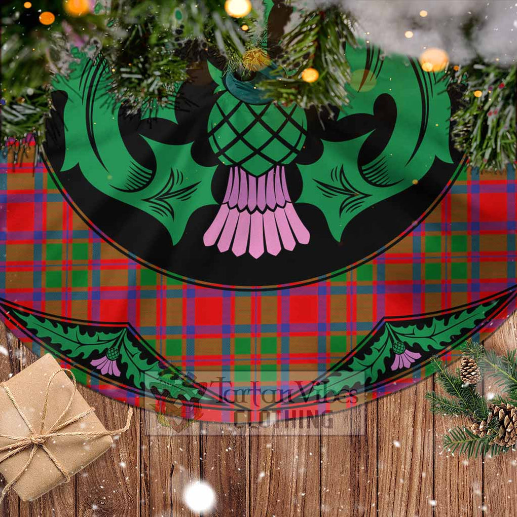 MacIntosh (McIntosh) Tartan Christmas Tree Skirt Scottish Thistle Style - Tartan Vibes Clothing
