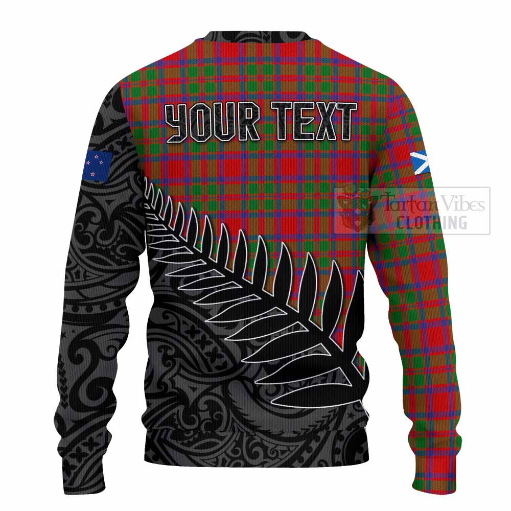 MacIntosh (McIntosh) Crest Tartan Knitted Sweater with New Zealand Silver Fern Half Style - Tartan Vibes Clothing