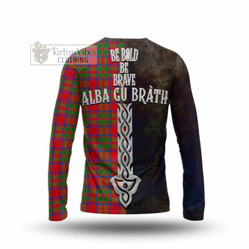 Tartan Vibes Clothing MacIntosh (McIntosh) Tartan Family Crest Long Sleeve T-Shirt Alba Gu Brath Be Brave Lion Ancient Style
