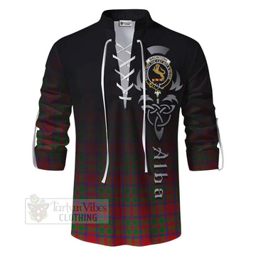 MacIntosh (McIntosh) Tartan Ghillie Kilt Shirt Featuring Alba Gu Brath Family Crest Celtic Inspired - Tartan Vibes Clothing