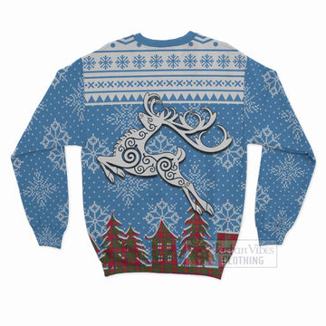 MacIntosh (McIntosh) Clan Christmas Sweatshirt Celtic Reindeer Style - Tartan Vibes Clothing