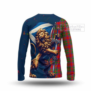 MacIntosh (McIntosh) Tartan Family Crest Long Sleeve T-Shirt with Scottish Majestic Lion - Tartan Vibes Clothing