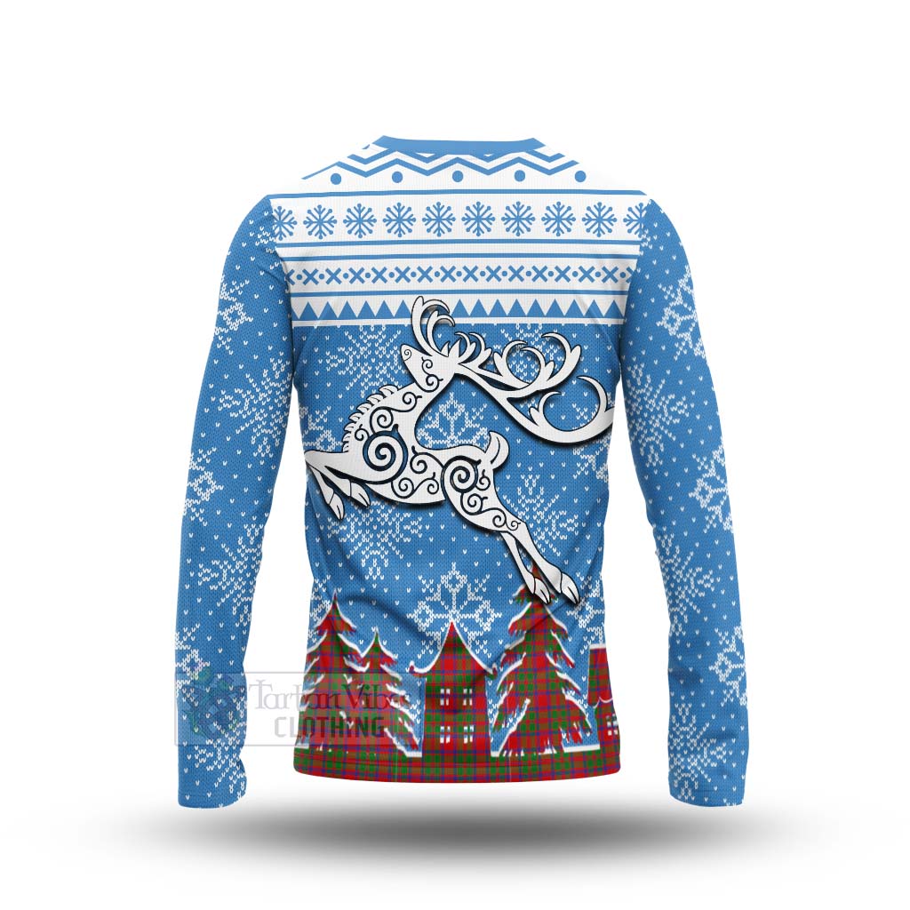 MacIntosh (McIntosh) Clan Christmas Long Sleeve T-Shirt Celtic Reindeer Style - Tartan Vibes Clothing