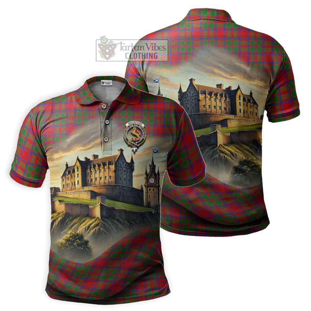 Tartan Vibes Clothing MacIntosh (McIntosh) Tartan Family Crest Polo Shirt with Scottish Ancient Castle Stype