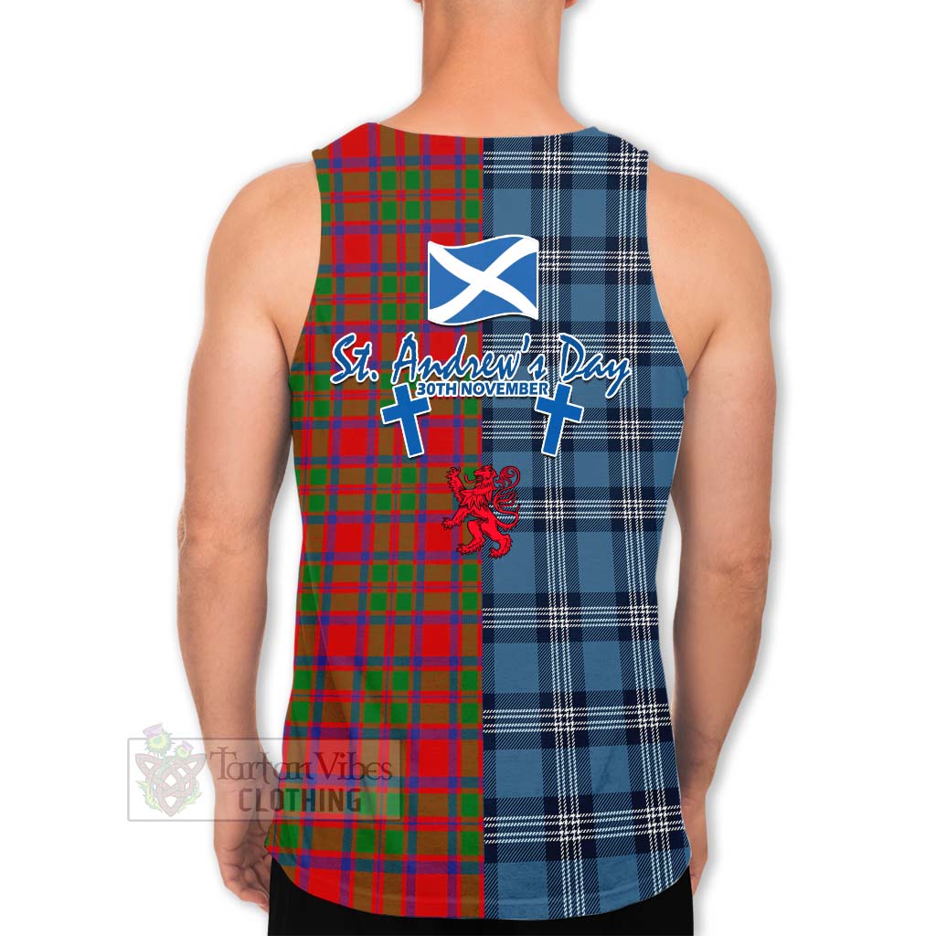 MacIntosh (McIntosh) Tartan Men's Tank Top Happy St. Andrew's Day Half Tartan Style - Tartan Vibes Clothing