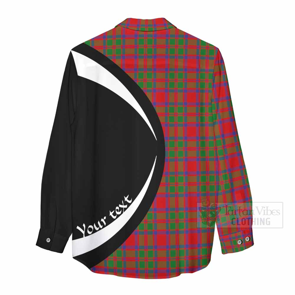 MacIntosh (McIntosh) Tartan Women's Casual Shirt with Family Crest Circle Style - Tartan Vibes Clothing
