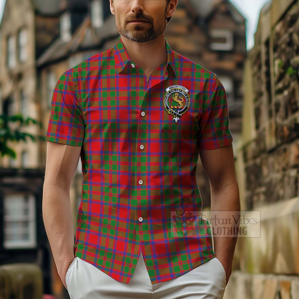 MacIntosh (McIntosh) Tartan Hawaiian Shirt with Family Crest Celtic Skull Style - Tartan Vibes Clothing