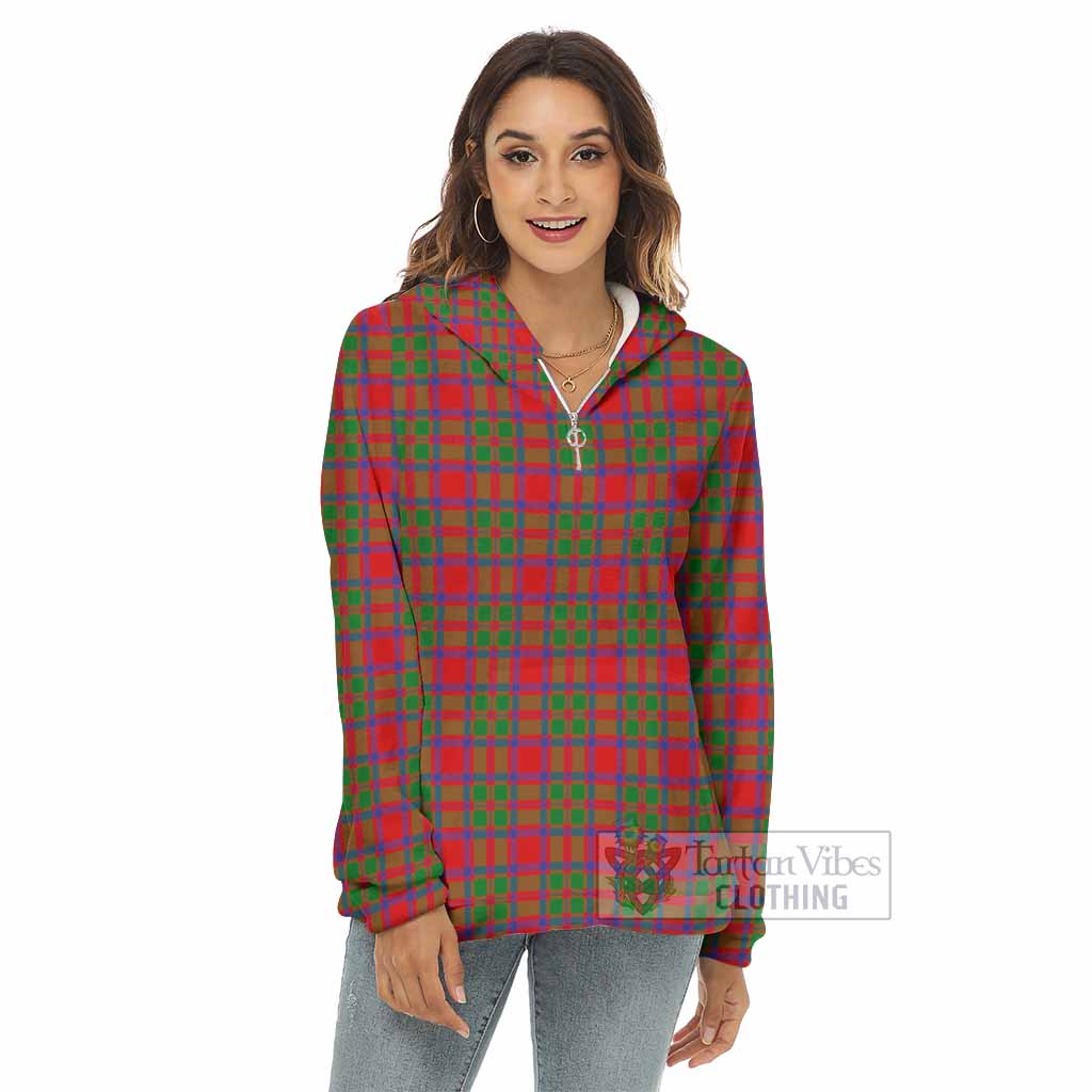MacIntosh (McIntosh) Tartan Women's Borg Fleece Hoodie with Half Zip - Tartan Vibes Clothing