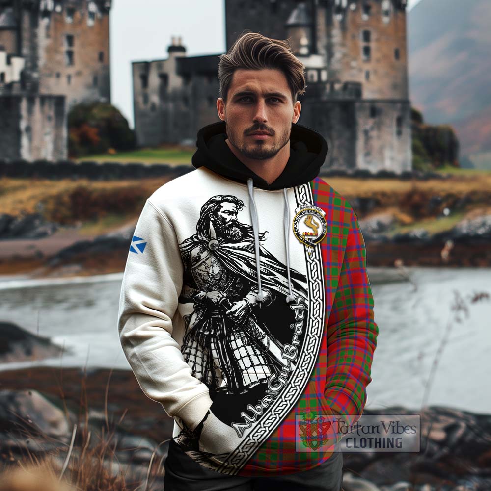 MacIntosh (McIntosh) Tartan Clan Crest Cotton Hoodie with Highlander Warrior Celtic Style - Tartan Vibes Clothing