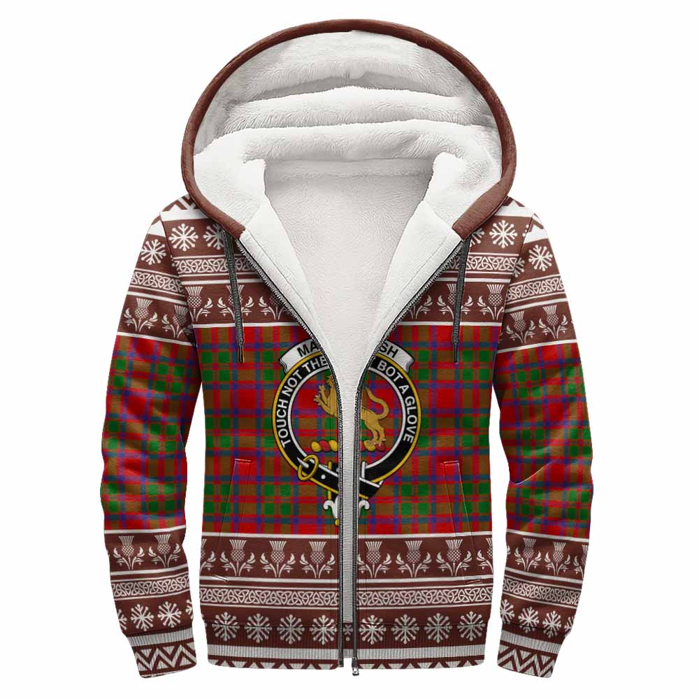 MacIntosh (McIntosh) Clan Tartan Christmas Fleece Hoodie with Family Crest - Tartan Vibes Clothing