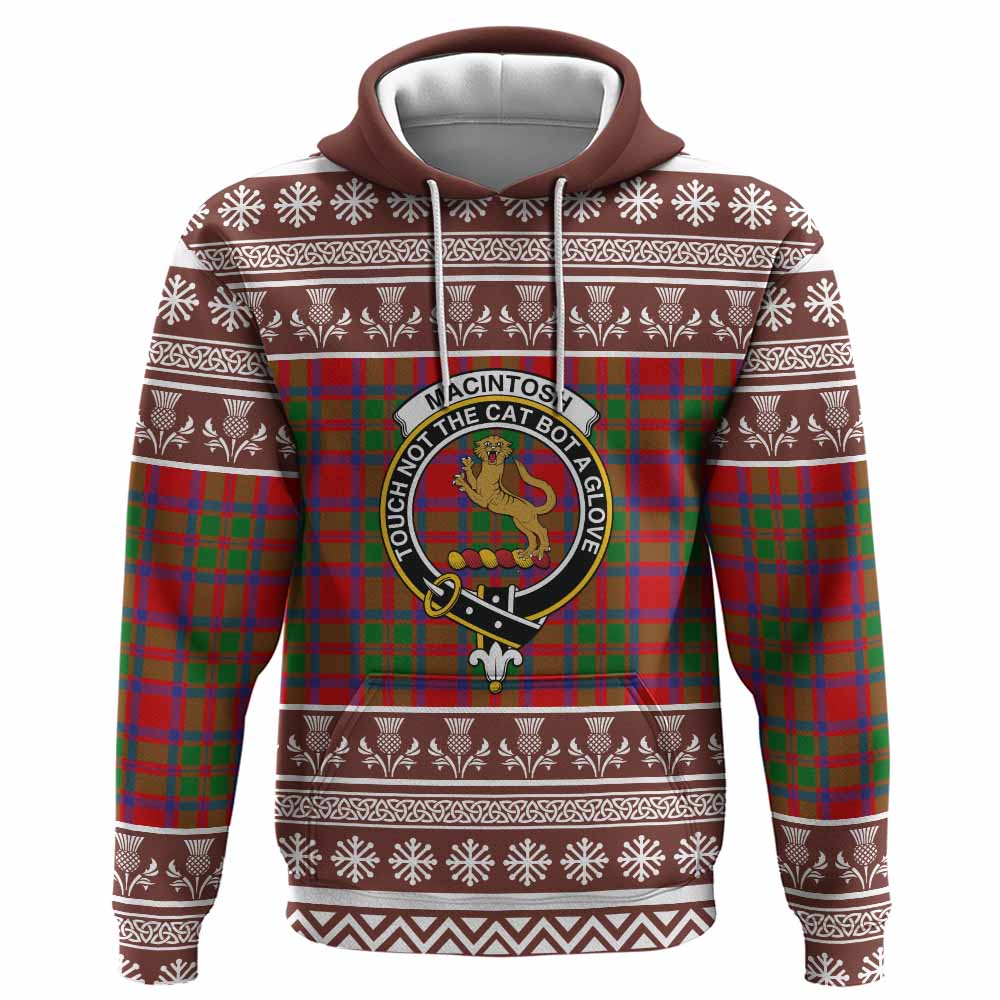 MacIntosh (McIntosh) Clan Tartan Christmas Hoodie with Family Crest - Tartan Vibes Clothing