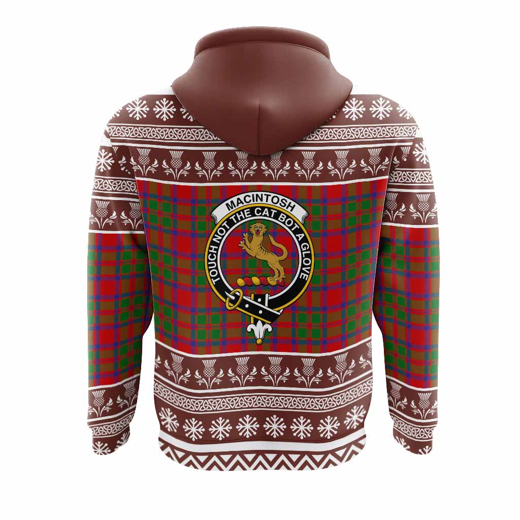 MacIntosh (McIntosh) Clan Tartan Christmas Hoodie with Family Crest - Tartan Vibes Clothing