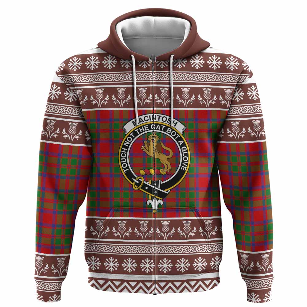 MacIntosh (McIntosh) Clan Tartan Christmas Hoodie with Family Crest - Tartan Vibes Clothing