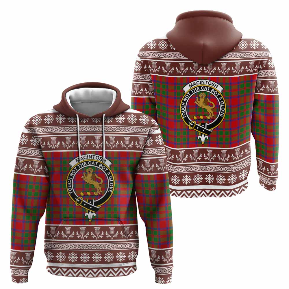 MacIntosh (McIntosh) Clan Tartan Christmas Hoodie with Family Crest - Tartan Vibes Clothing