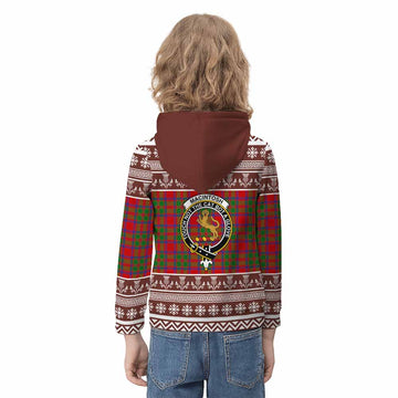 MacIntosh (McIntosh) Clan Tartan Christmas Kid Hoodie with Family Crest - Tartan Vibes Clothing
