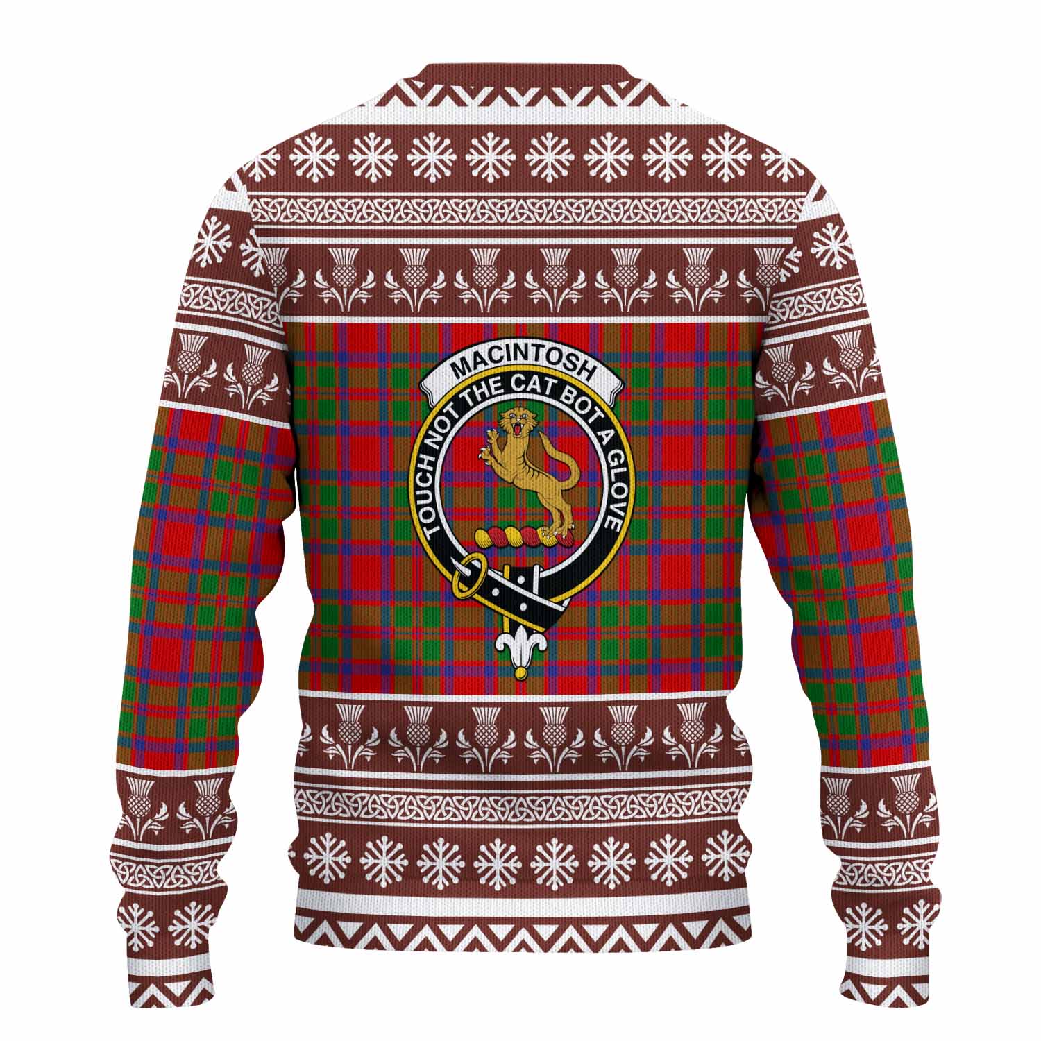 MacIntosh (McIntosh) Clan Tartan Christmas Ugly Sweater with Family Crest - Tartan Vibes Clothing
