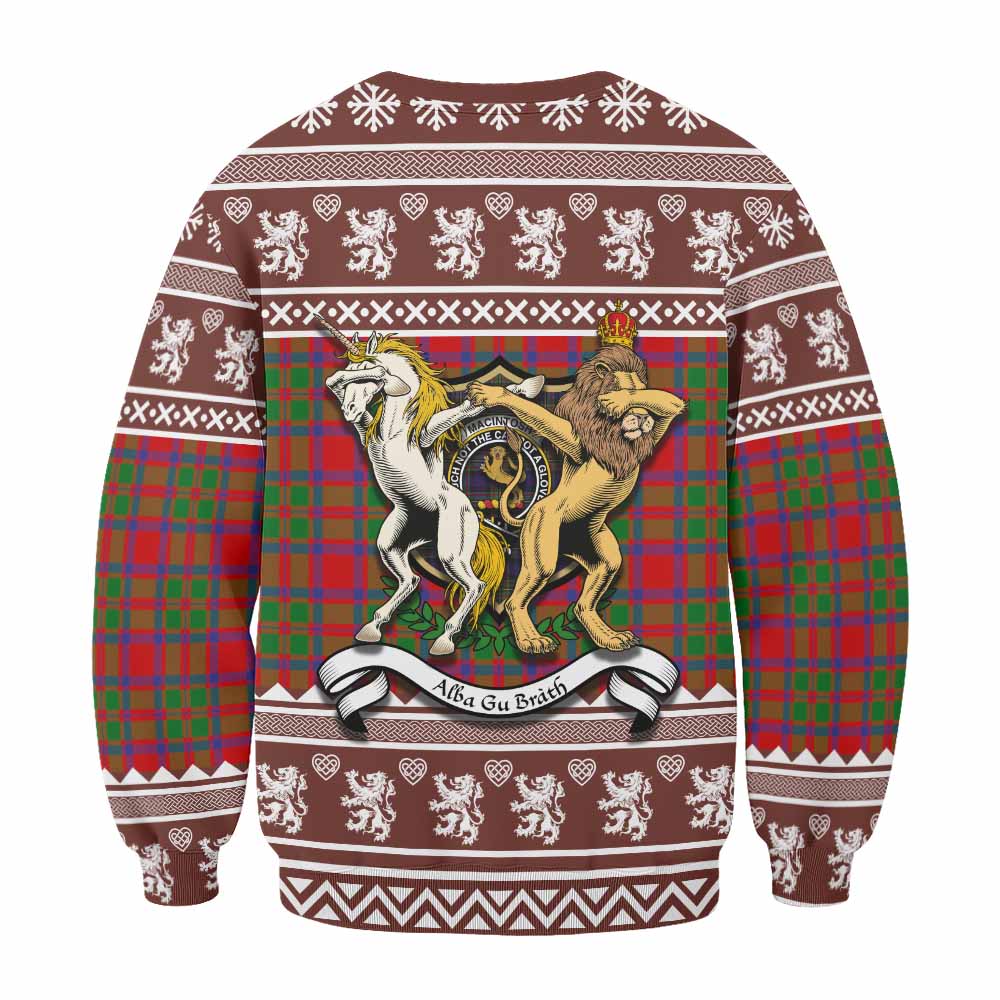 MacIntosh (McIntosh) Clan Tartan Crest Christmas Sweatshirt Coat of Arms Funny Style - Tartan Vibes Clothing