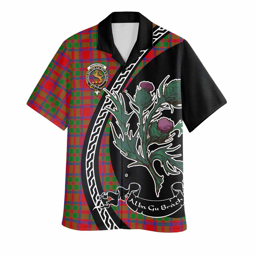 MacIntosh (McIntosh) Family Crest Tartan Hawaiian Shirt Alba Thistle Inspired - Tartan Vibes Clothing