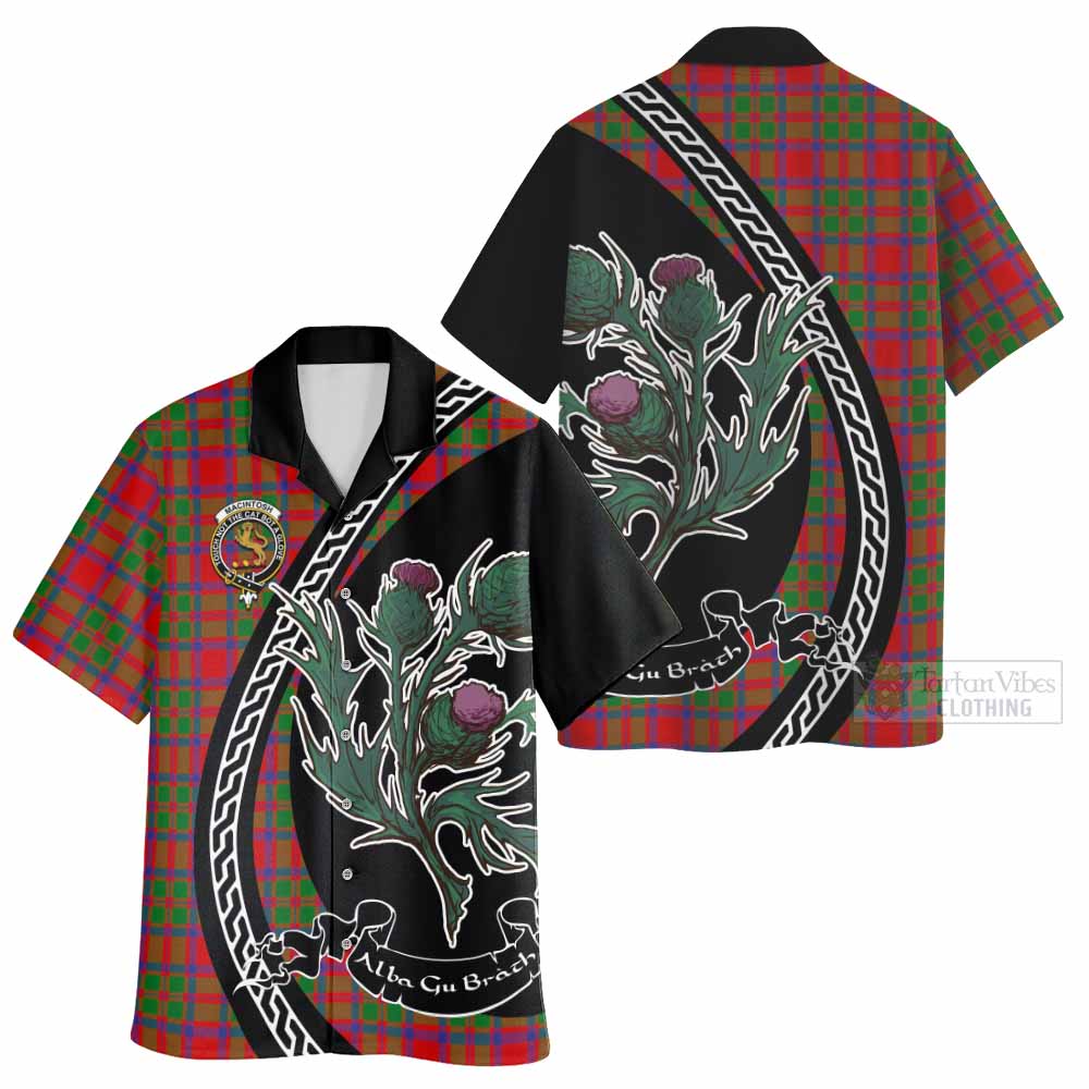 MacIntosh (McIntosh) Family Crest Tartan Hawaiian Shirt Alba Thistle Inspired - Tartan Vibes Clothing
