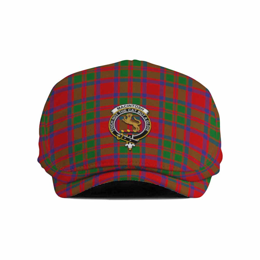 MacIntosh (McIntosh) Family Crest Tartan Jeff Cap, Tartan Flat Cap