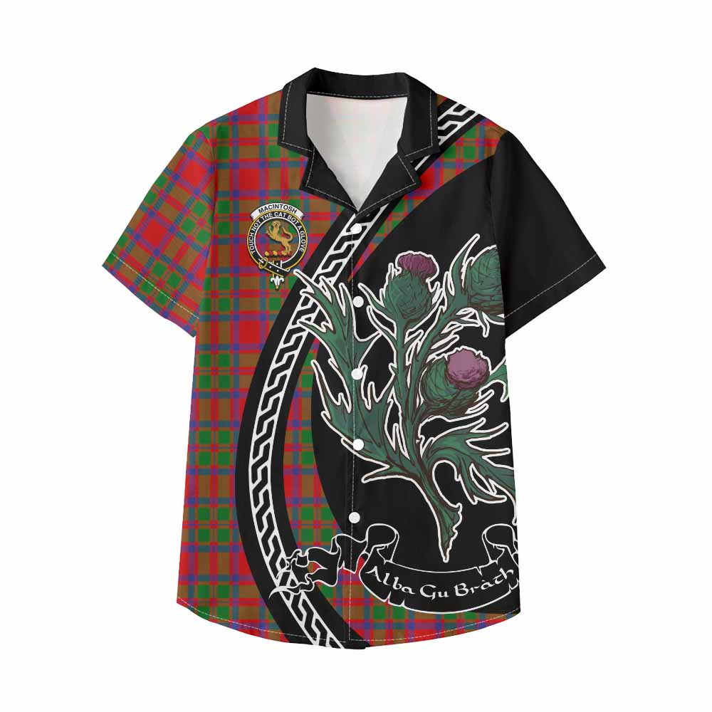 MacIntosh (McIntosh) Family Crest Tartan Kid Hawaiian Shirt Alba Thistle Inspired - Tartan Vibes Clothing