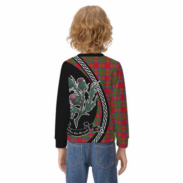 MacIntosh (McIntosh) Family Crest Tartan Kid Knitted Sweatshirt Alba Thistle Inspired - Tartan Vibes Clothing