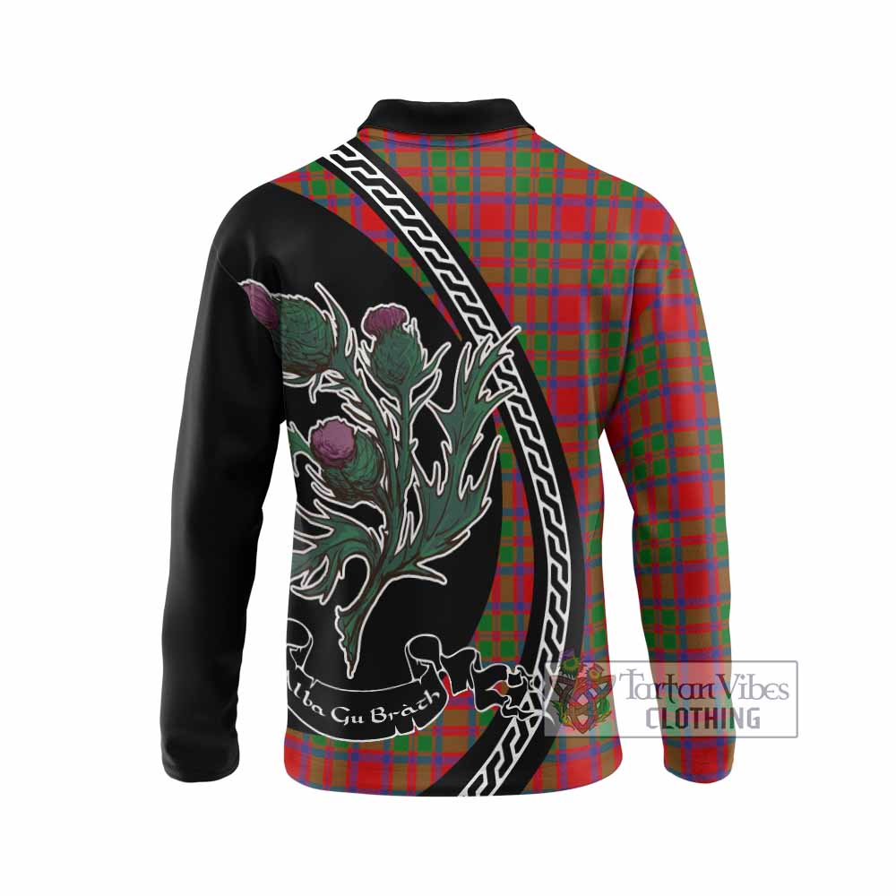 MacIntosh (McIntosh) Family Crest Tartan Long Sleeve Polo Shirt Alba Thistle Inspired - Tartan Vibes Clothing
