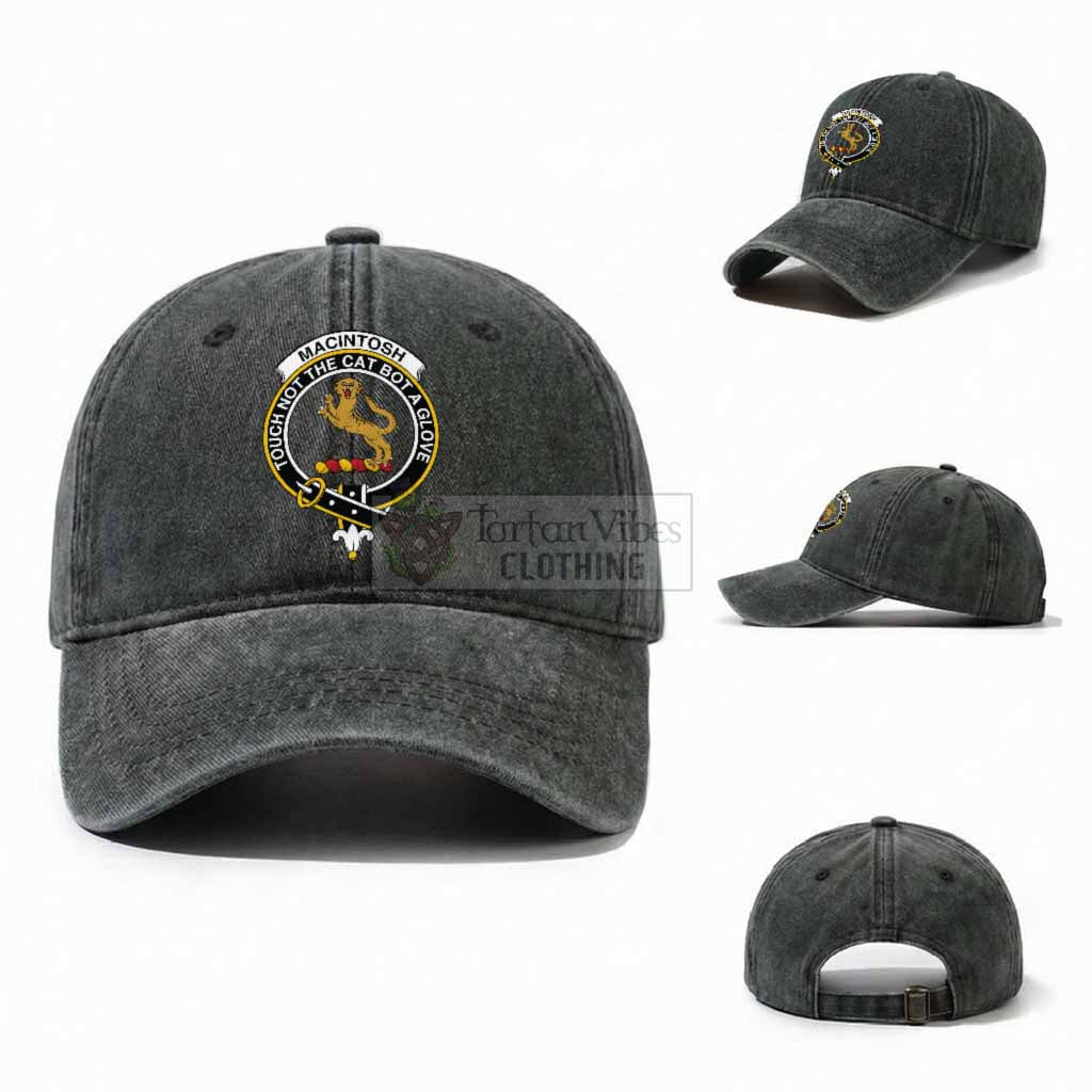 MacIntosh (McIntosh) Scottish Clan Crest Washed Baseball Cap