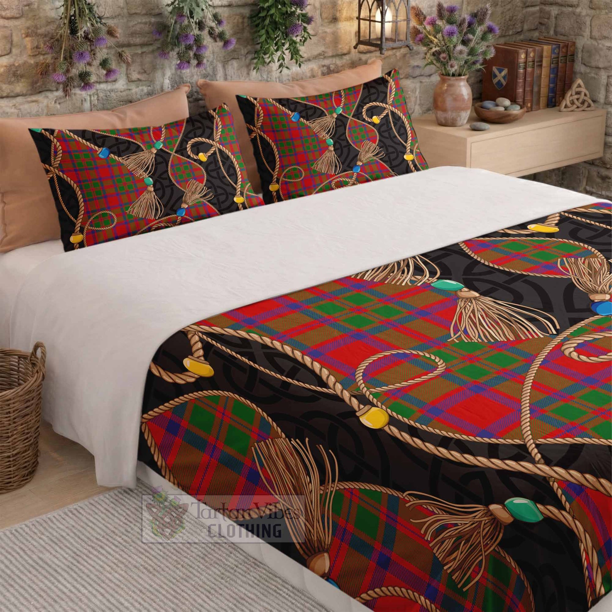 MacIntosh (McIntosh) Scottish Tartan Twisted Ropes Stylized Bedding Set - Tartan Vibes Clothing